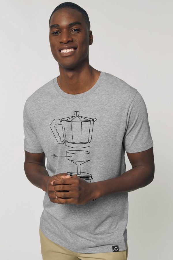 COFFEE LOVER camiseta orgánica unisex (gris jaspeado)