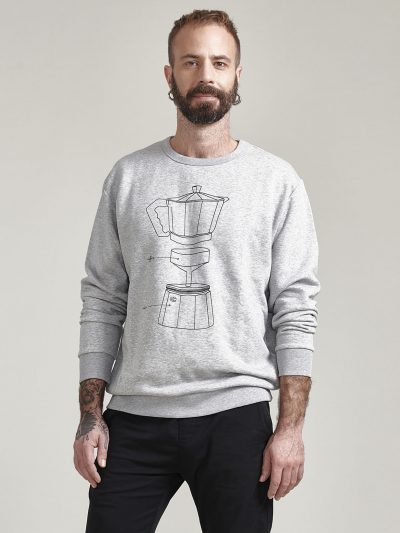 COFFEE LOVER organic unisex sweatshirt (heather grey)