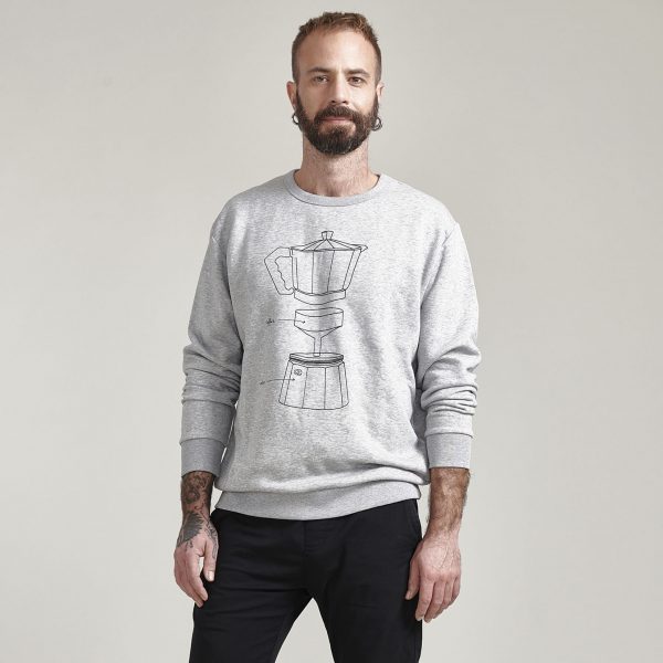 COFFEE LOVER organic unisex sweatshirt (heather grey)