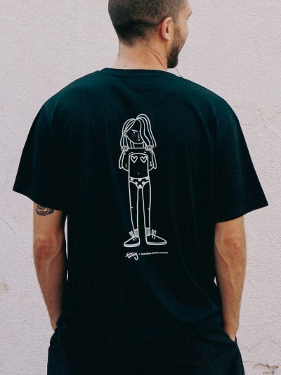 TINY FLASH (black) organic unisex t-shirt