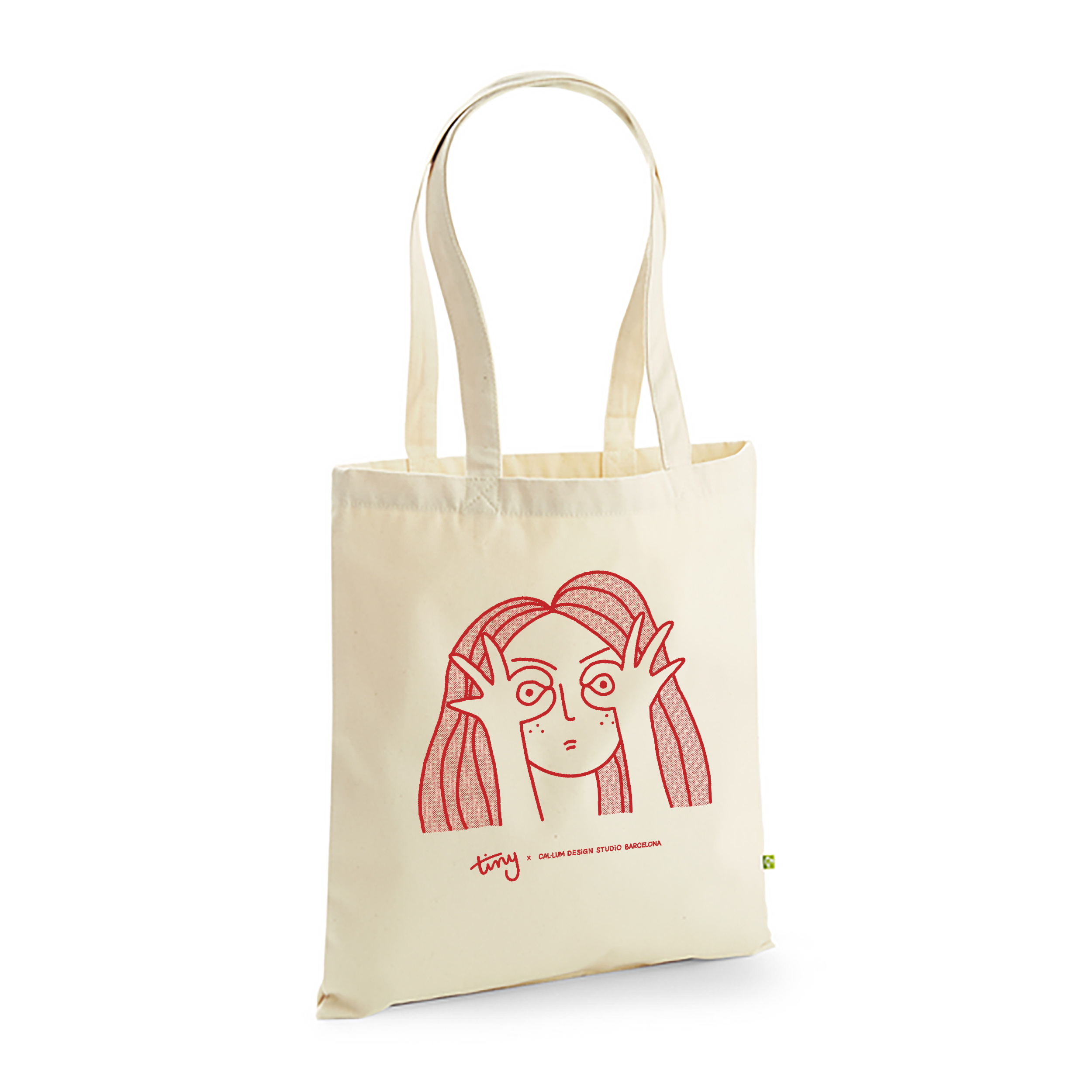 Totebag with a tiny illustration print