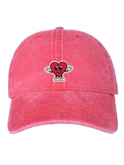 HAPPY HEART vintage red cap