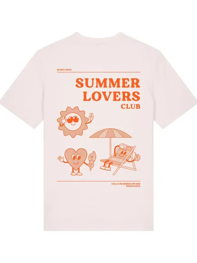 SUMMER LOVERS CLUB organic unisex t-shirt (vintage white)